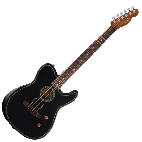 Fender Acoustasonic Standard Telecaster Acoustic-electric Guitar - Black - Image 2