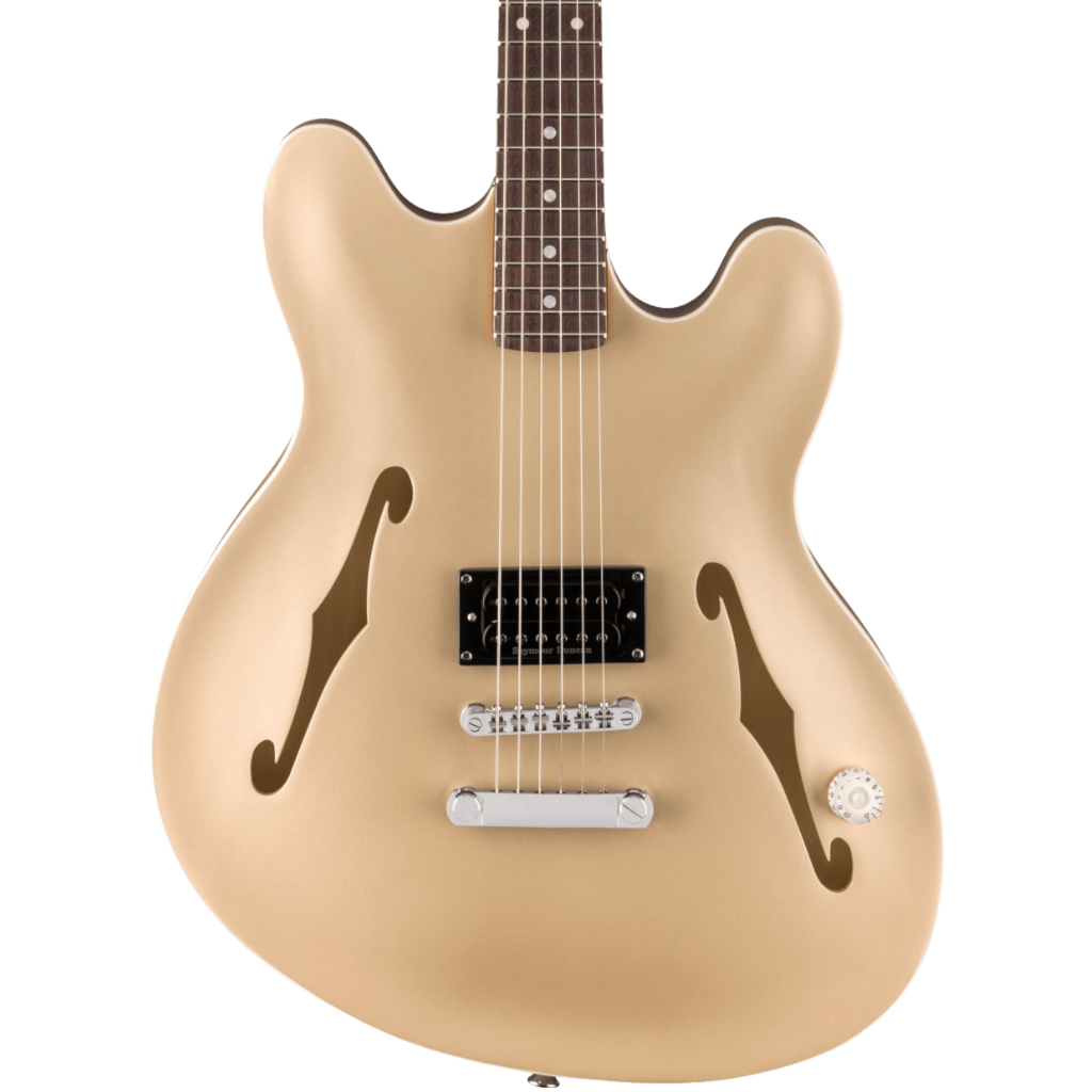 Fender Tom DeLonge Starcaster Semi-hollowbody Electric Guitar - Satin Shoreline Gold