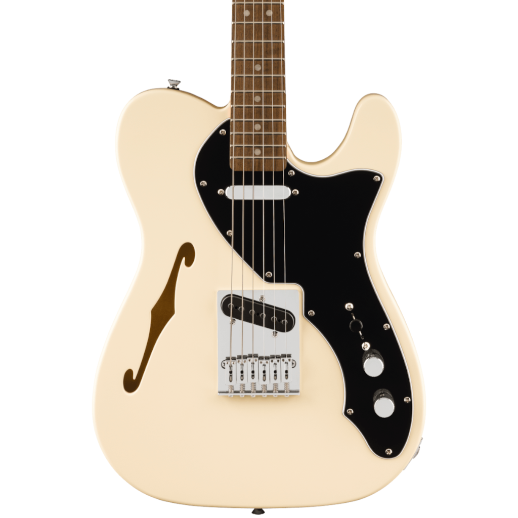 Squier by Fender Affinity Series Telecaster Thinline Electric Guitar - Laurel Fingerboard - Olympic White
