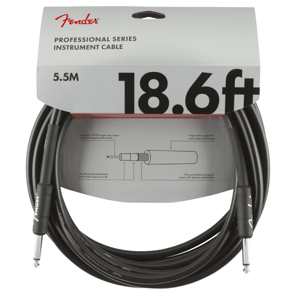 Fender® Professional Series Instrument Cable - 18.6' (5.5m)