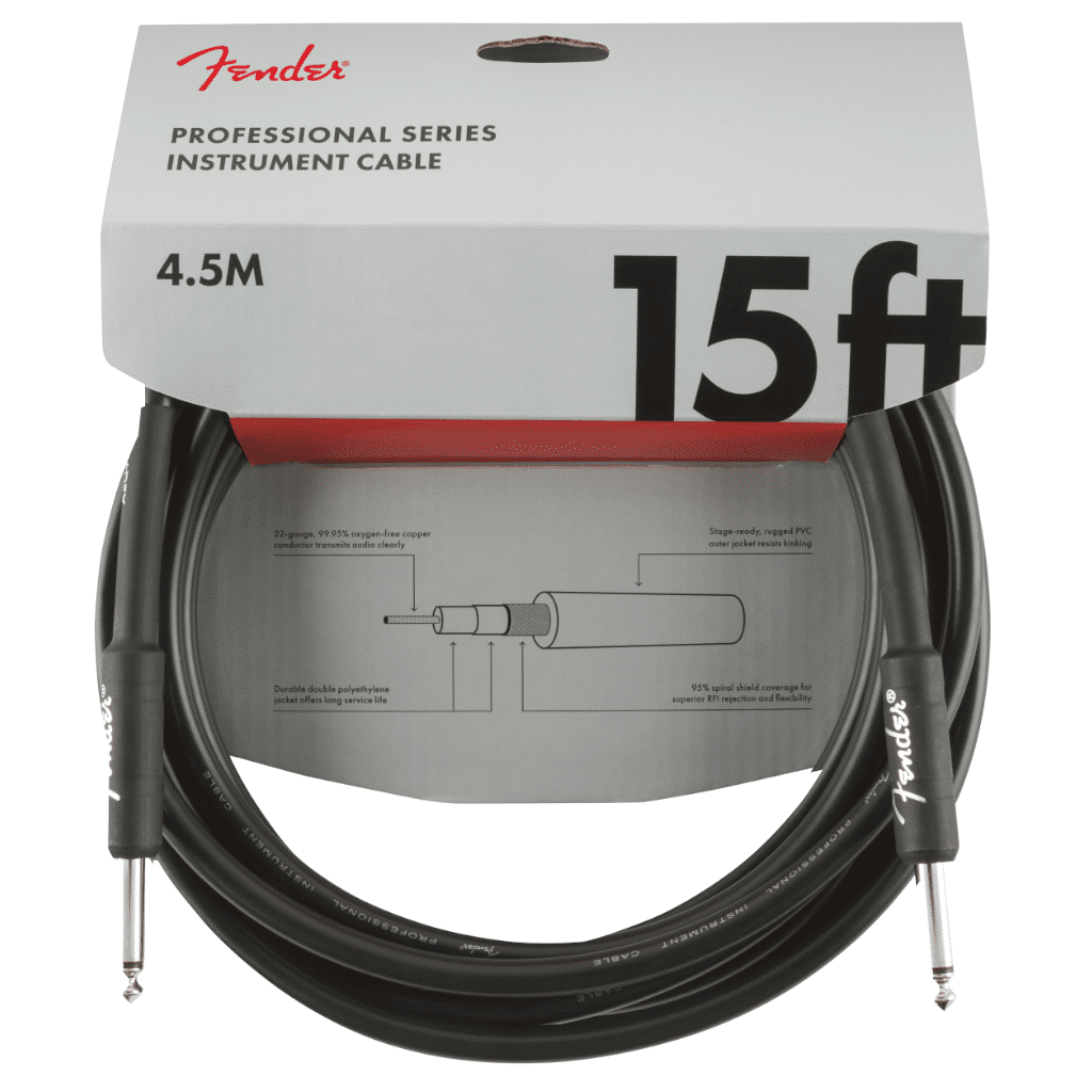 Fender® Professional Series Instrument Cable - 15' (4.5m)