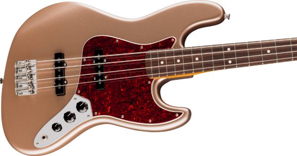 American Professional Classic Jazz Bass® Bass Guitar - Faded Firemist Gold - Image 5