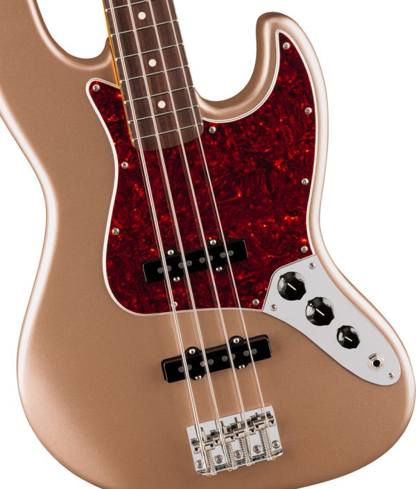American Professional Classic Jazz Bass® Bass Guitar - Faded Firemist Gold - Image 4