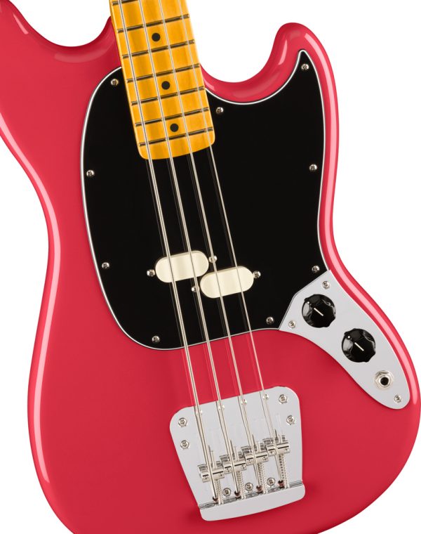 American Professional Classic Mustang Bass® Bass Guitar - Faded Dakota Red - Image 4