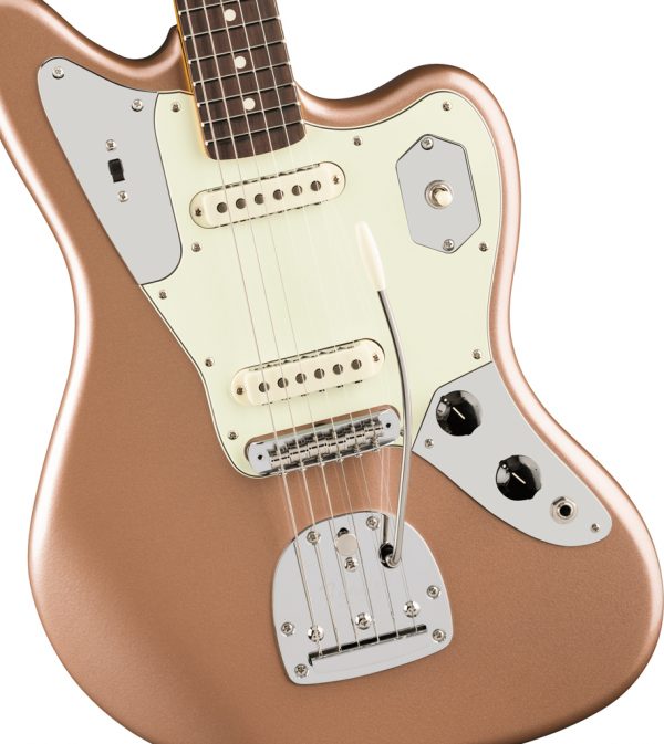 American Professional Classic Jaguar® Electric Guitar - Faded Firemist Gold - Image 4