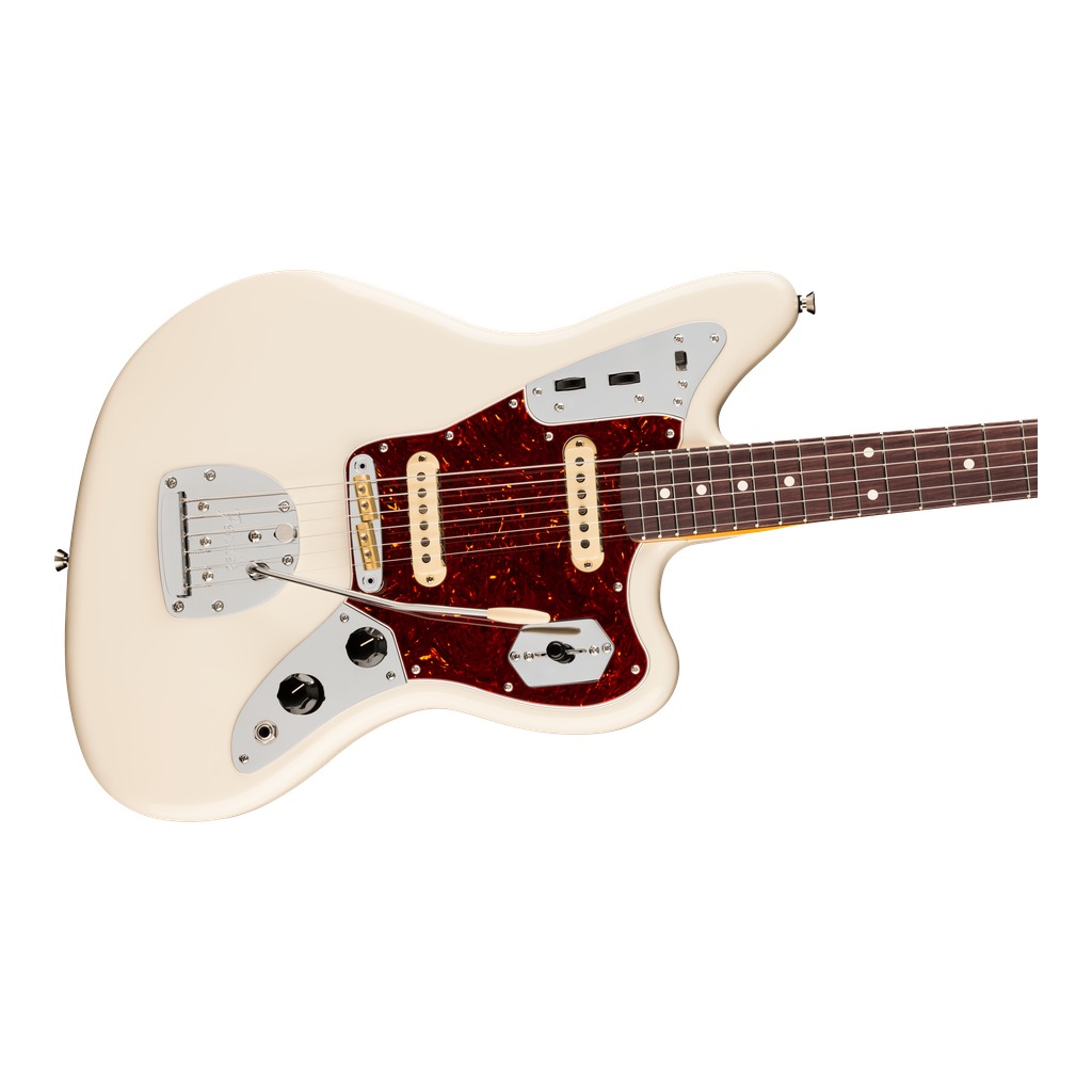 American Professional Jaguar® Rosewood Fingerboard - Olympic White - Image 5