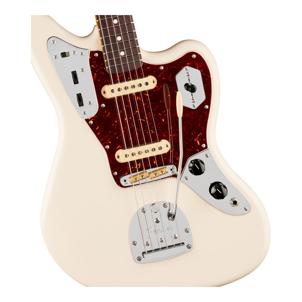American Professional Jaguar® Rosewood Fingerboard - Olympic White - Image 4