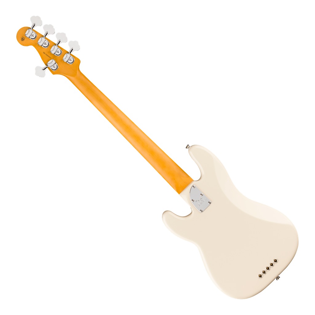 American Professional Precision Bass® V Rosewood Fingerboard - Olympic White - Image 3