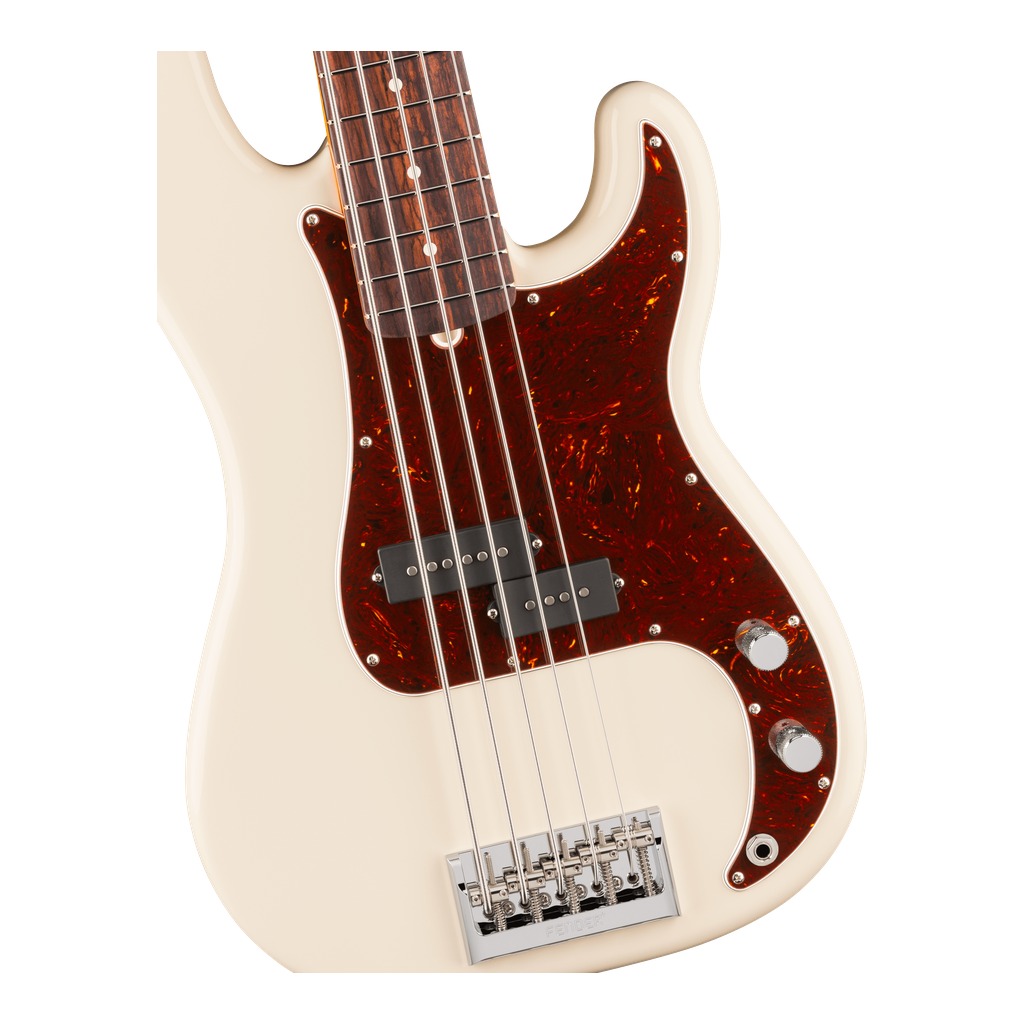 American Professional Precision Bass® V Rosewood Fingerboard - Olympic White - Image 4