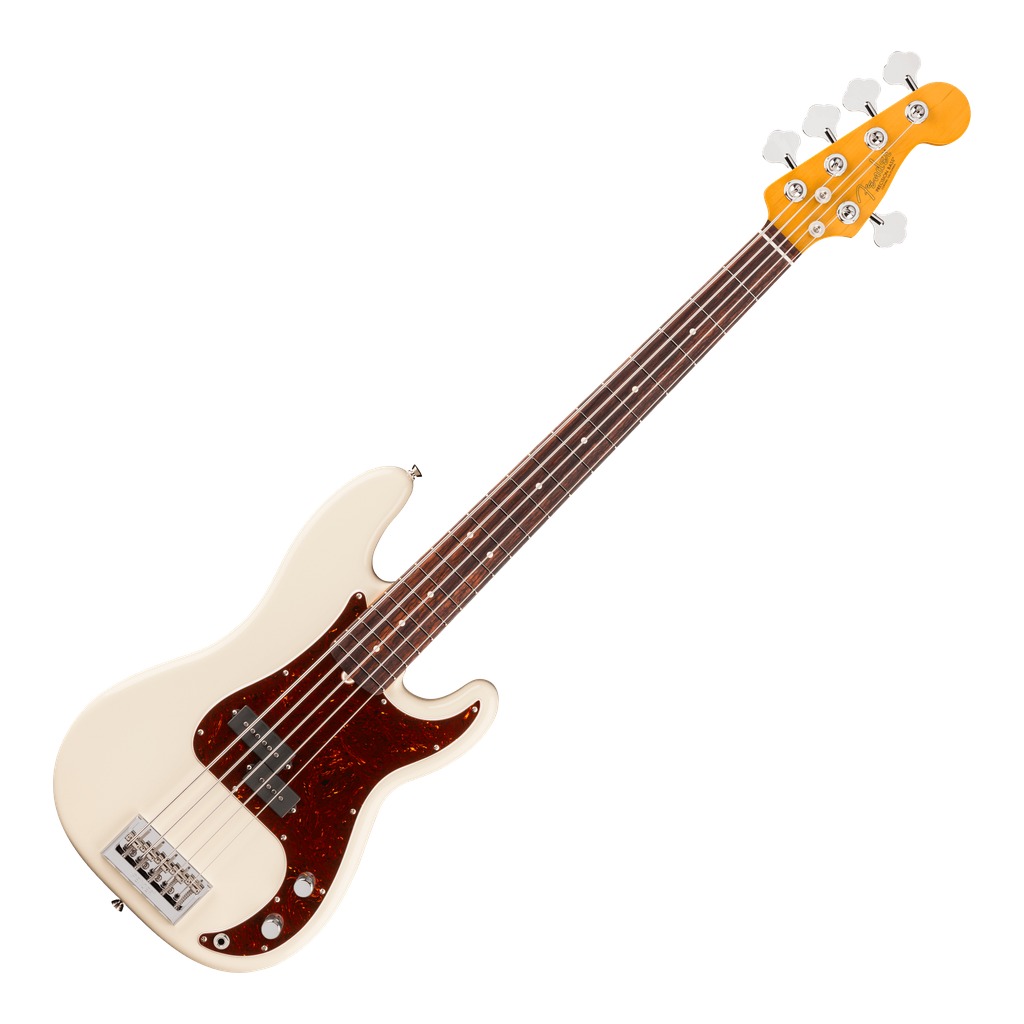 American Professional Precision Bass® V Rosewood Fingerboard - Olympic White - Image 2