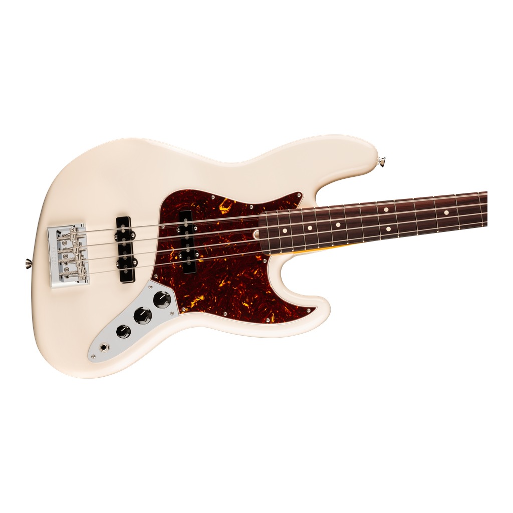 American Professional Jazz Bass® Rosewood Fingerboard - Olympic White - Image 5
