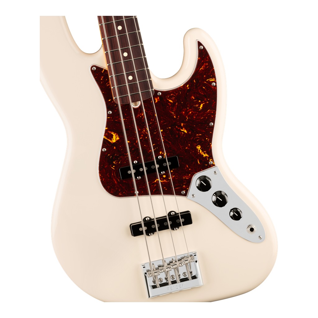 American Professional Jazz Bass® Rosewood Fingerboard - Olympic White - Image 4