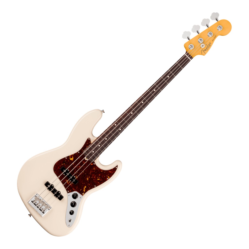 American Professional Jazz Bass® Rosewood Fingerboard - Olympic White - Image 2